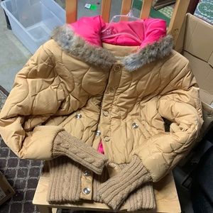 Fifi Collection L Quilted Puffer Down Hooded Jacket